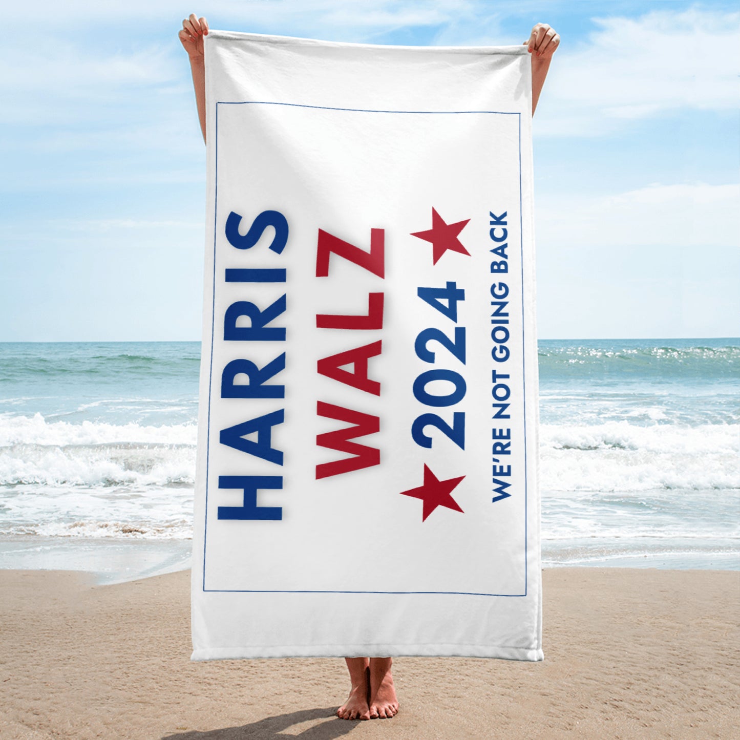 Towel - Harris Walz We're Not Going Back