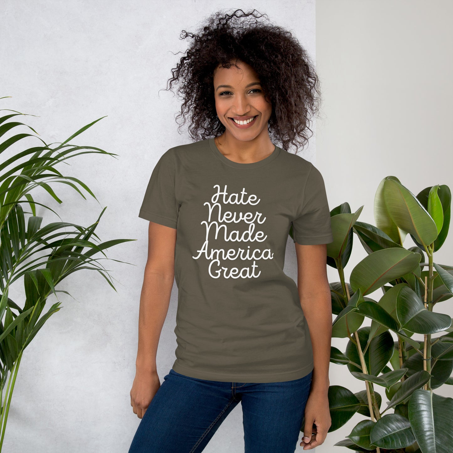 Unisex t-shirt - Hate Never Made America Great