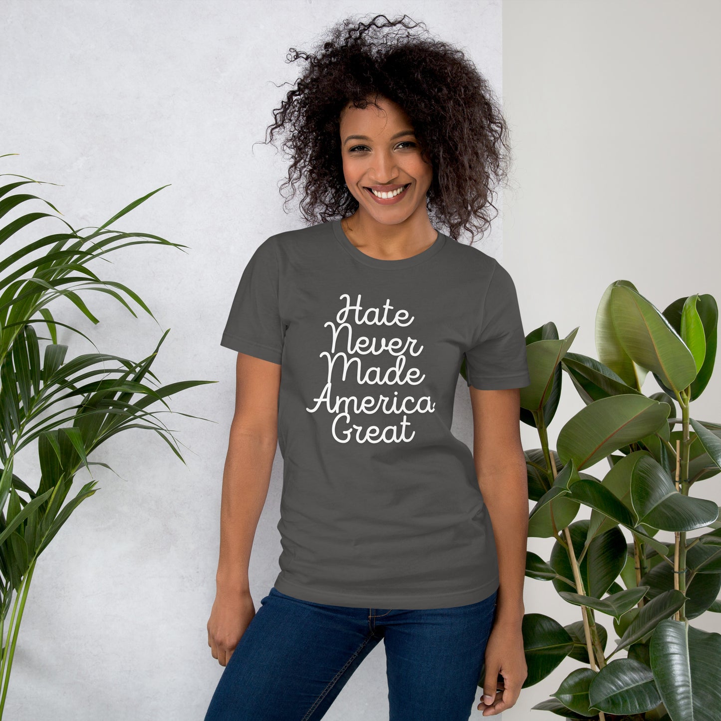 Unisex t-shirt - Hate Never Made America Great