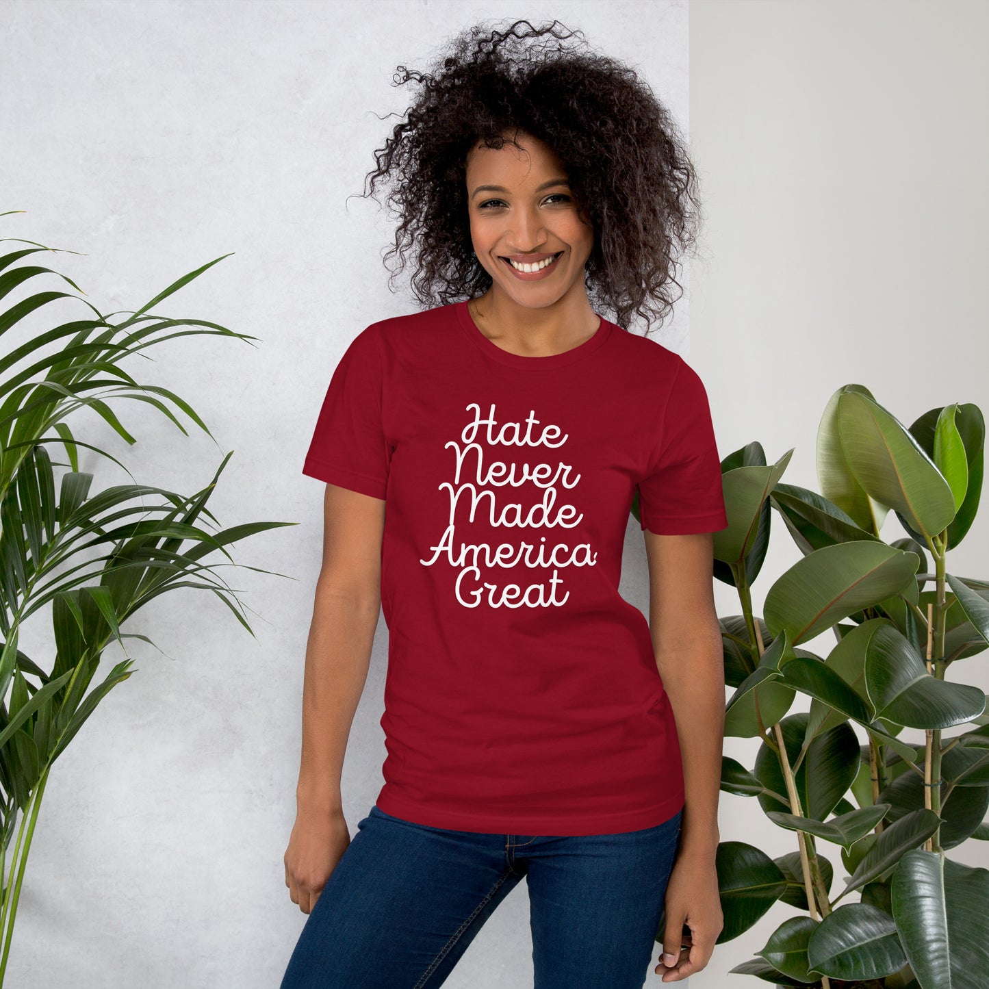 Unisex t-shirt - Hate Never Made America Great