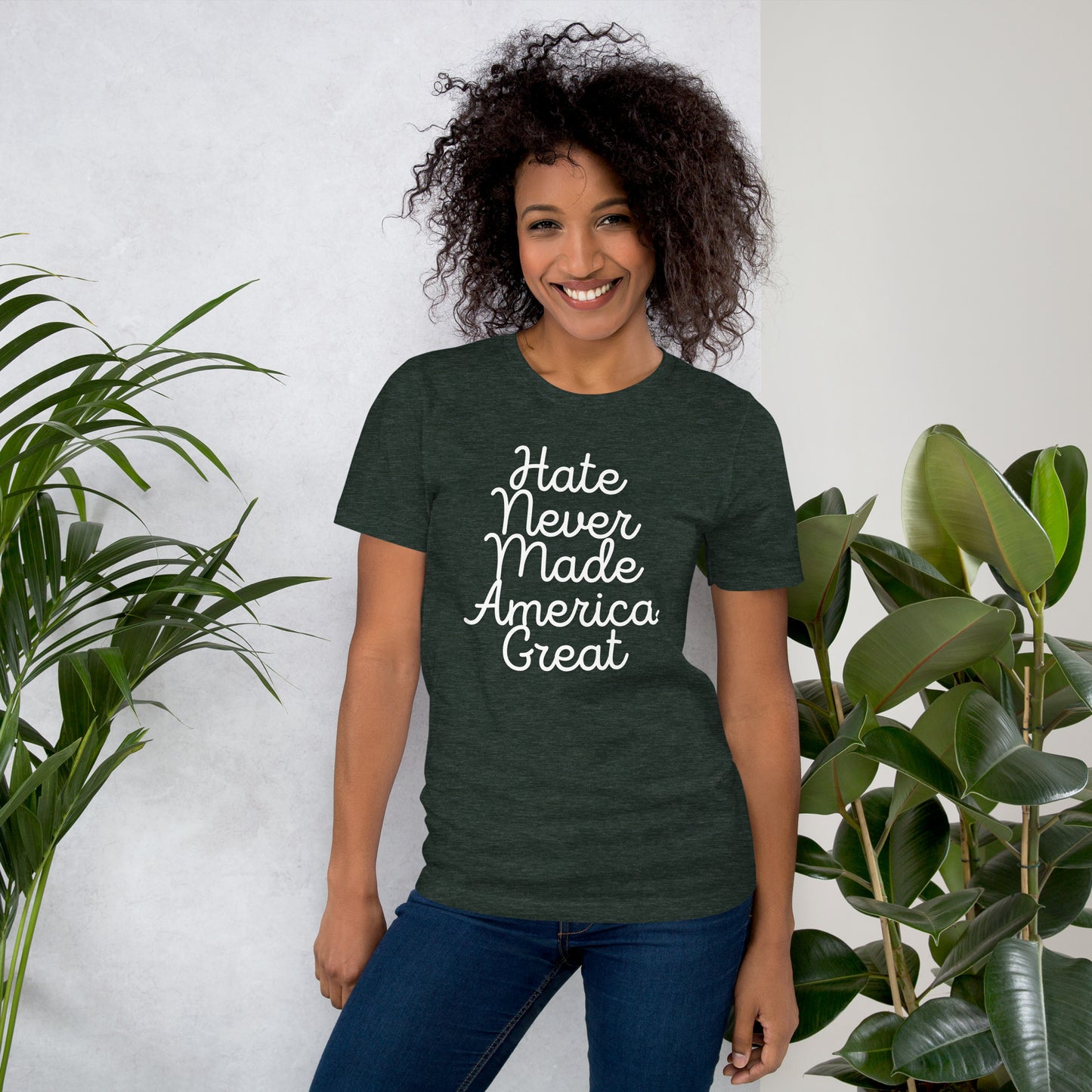 Unisex t-shirt - Hate Never Made America Great