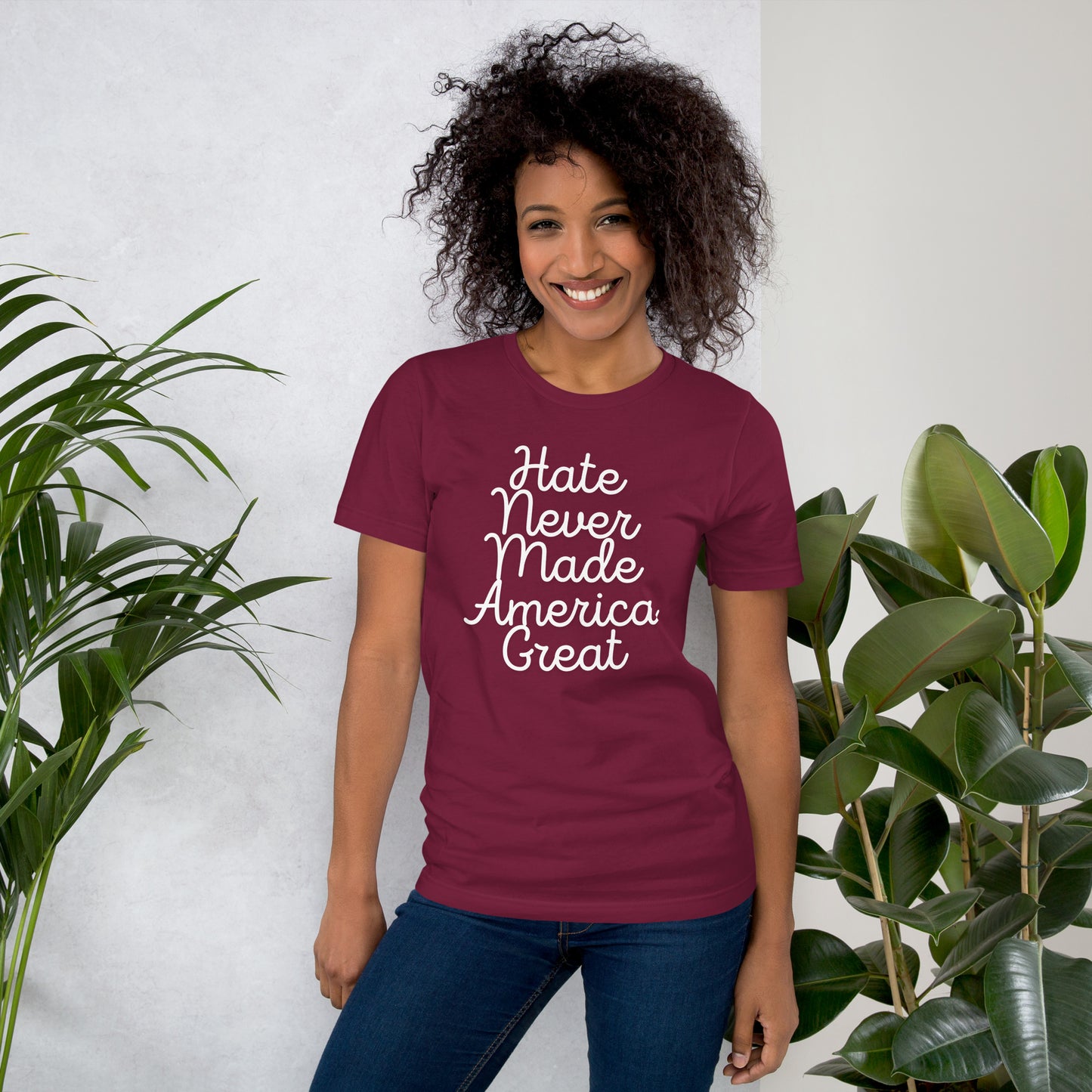 Unisex t-shirt - Hate Never Made America Great