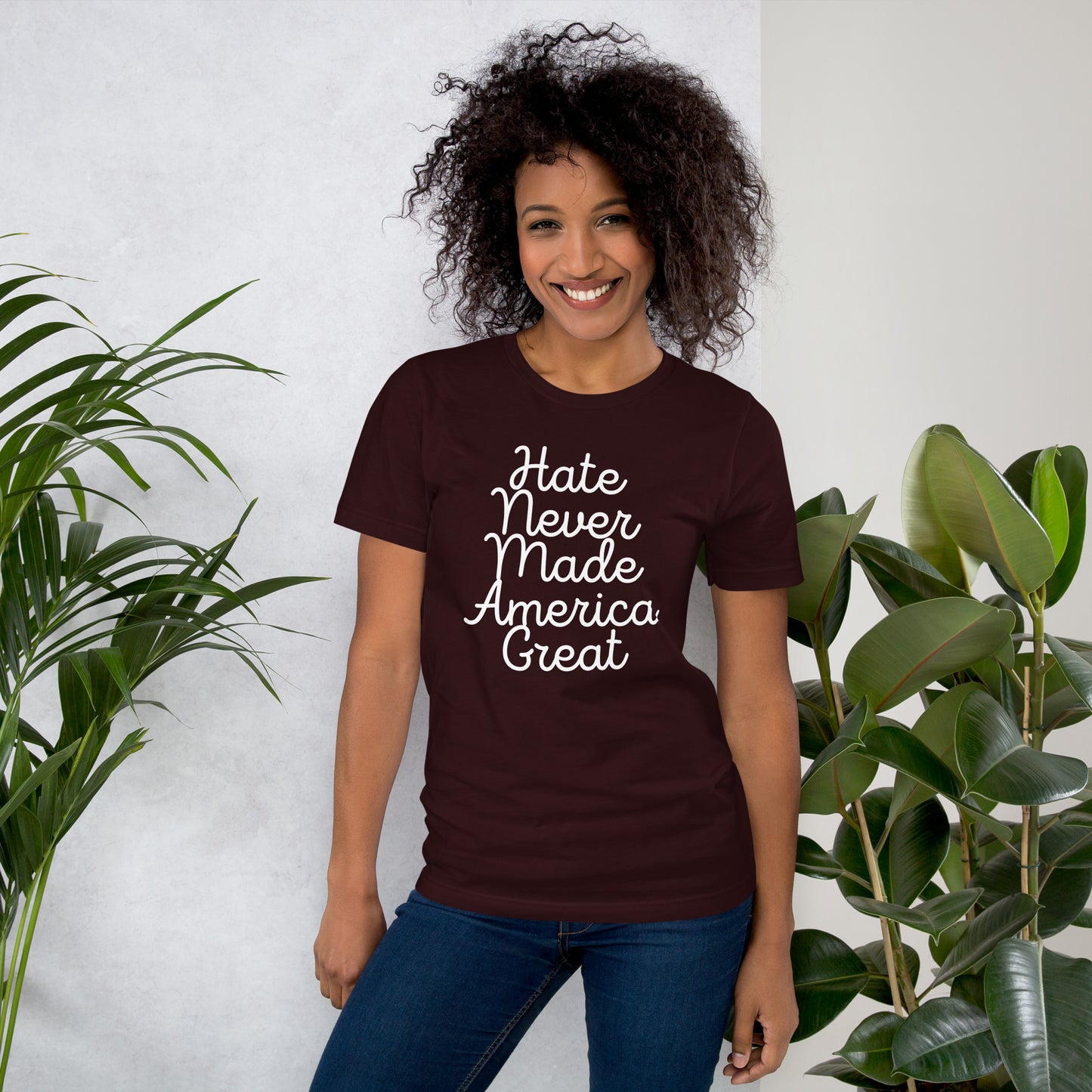 Unisex t-shirt - Hate Never Made America Great