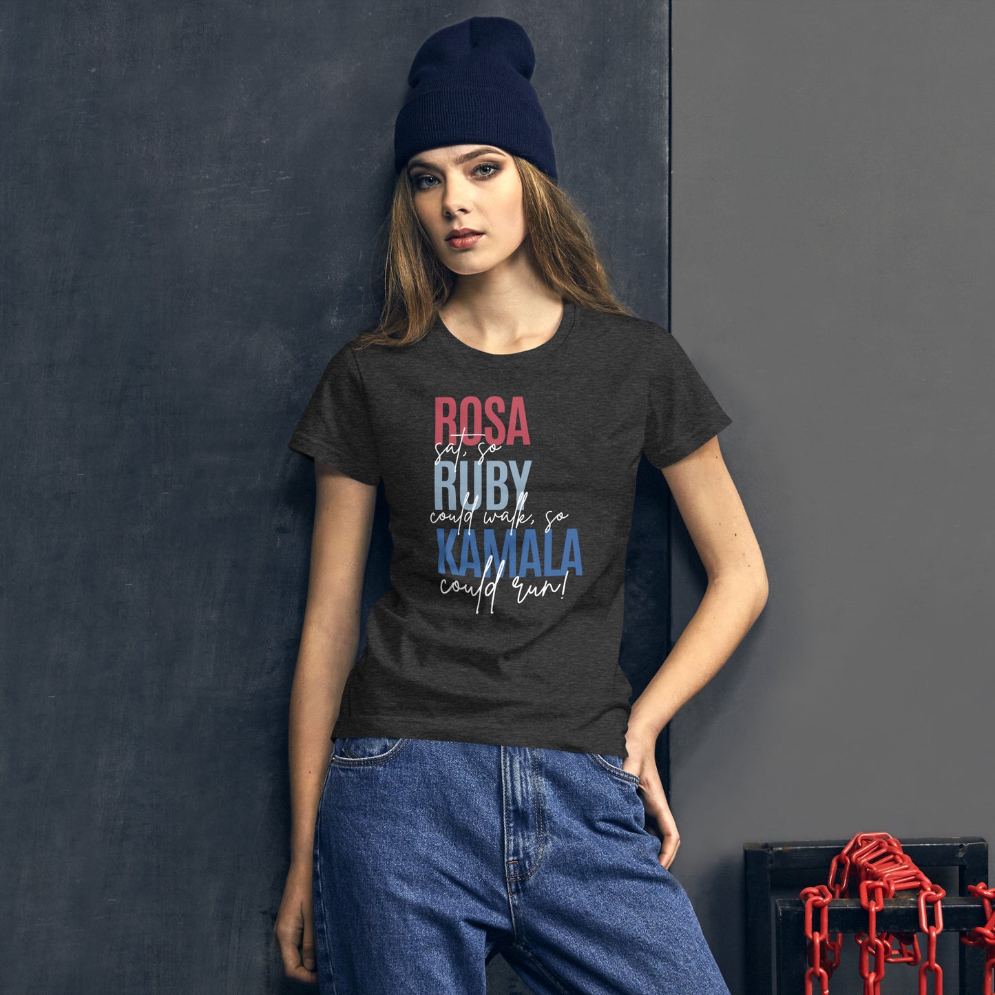 Women's short sleeve t-shirt- Rosa Ruby Kamala