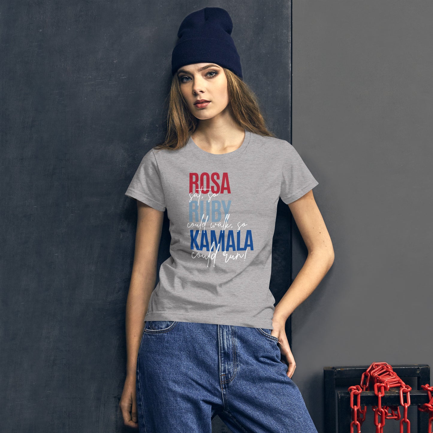 Women's short sleeve t-shirt- Rosa Ruby Kamala