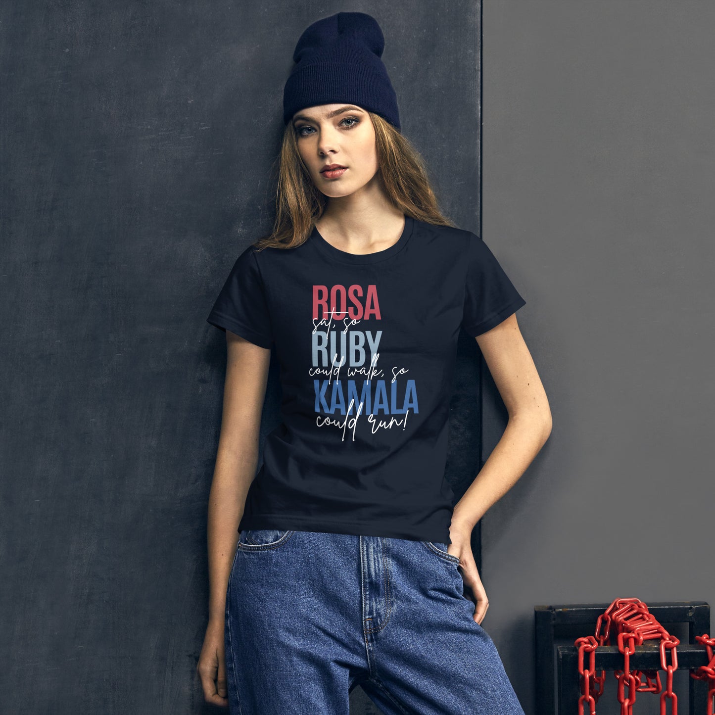 Women's short sleeve t-shirt- Rosa Ruby Kamala